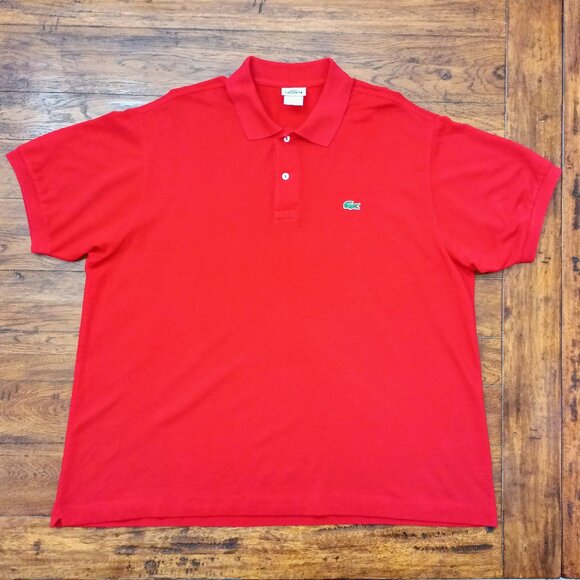LACOSTE Red Polo Shirt. Size 8/2XL - Picture 1 of 5